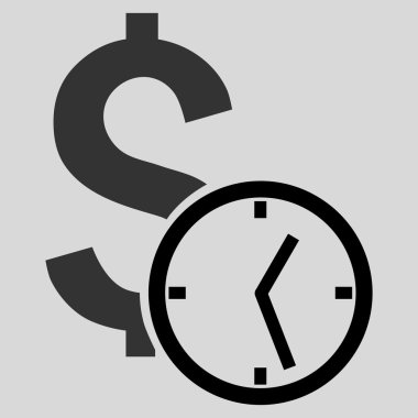 Doları kredi düz vektör simgesi