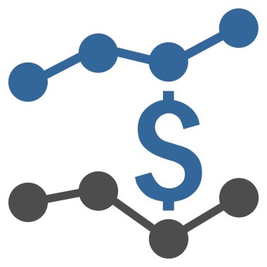 Finansal eğilimleri düz vektör simgesi