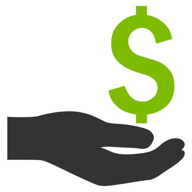 Ödeme düz vektör simgesi