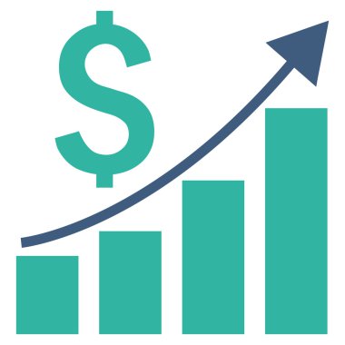 finansal rapor düz vektör simgesi