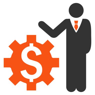 İşadamı seçenekleri düz vektör simgesi