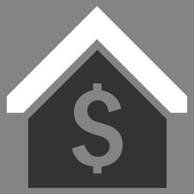 Kredi Mortgage düz vektör simgesi