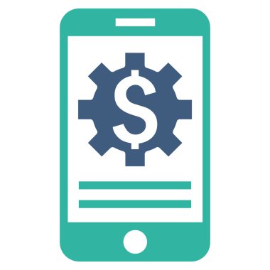 Cep Bank düz vektör simge seçenekleri