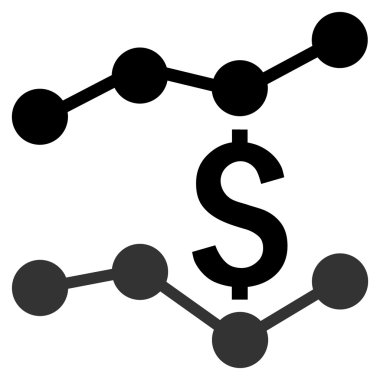 Finansal eğilimleri düz vektör simgesi