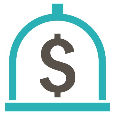 Doları mevduat düz vektör simgesi