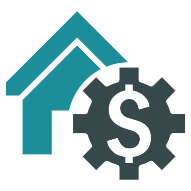 Kiralık Konut seçenekleri düz vektör simgesi