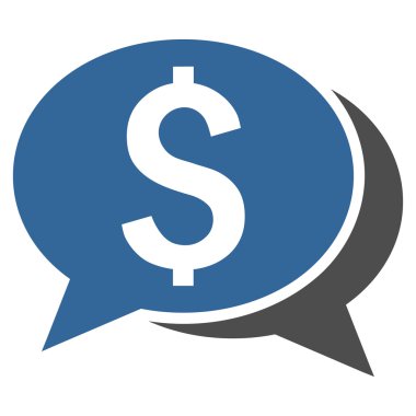 Mali sohbet düz vektör simgesi