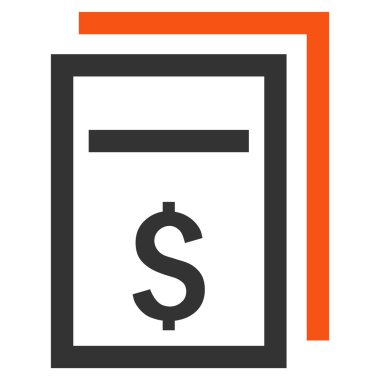 Fiyat kopyası düz vektör simgesi