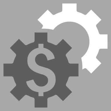 Banka ayarları düz vektör simgesi