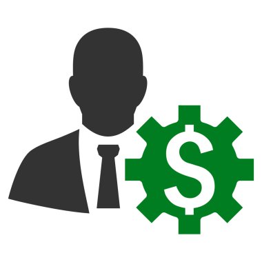 Bankacı seçenekleri düz vektör simgesi