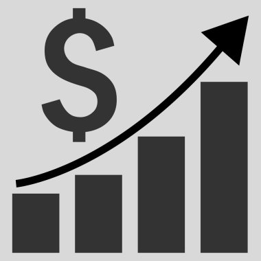 finansal rapor düz vektör simgesi