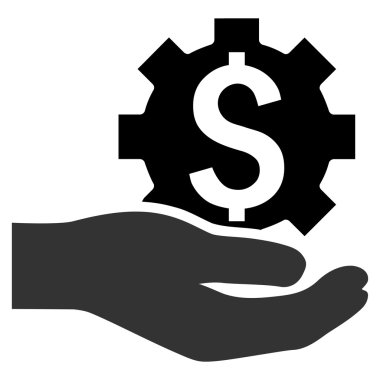 Endüstriyel hizmet düz vektör simgesi