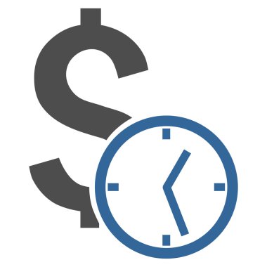 Doları kredi düz vektör simgesi