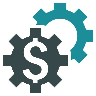 Banka ayarları düz vektör simgesi