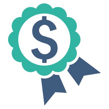 Banka Ödülü düz vektör simgesi