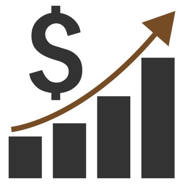 finansal rapor düz vektör simgesi