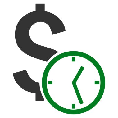 Doları kredi düz vektör simgesi