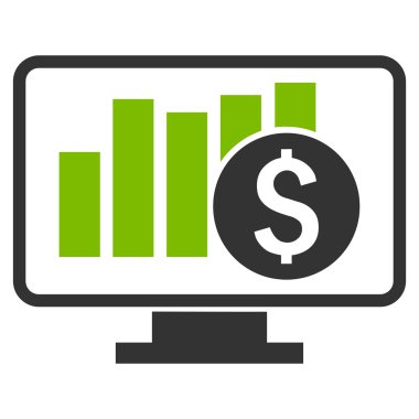 Borsa düz vektör simge izleme