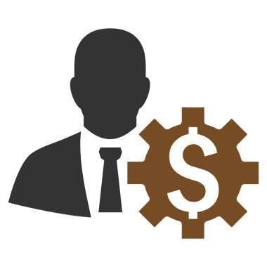 Bankacı seçenekleri düz vektör simgesi