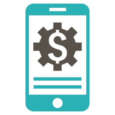 Cep Bank düz vektör simge seçenekleri