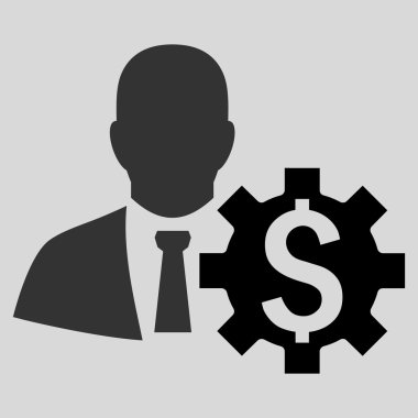 Bankacı seçenekleri düz vektör simgesi