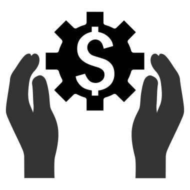 Finans sigorta seçenekleri düz vektör simgesi