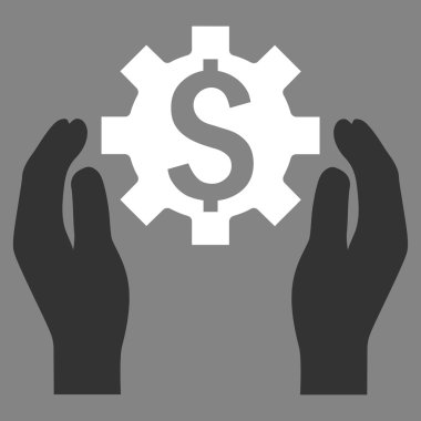 Finans sigorta seçenekleri düz vektör simgesi