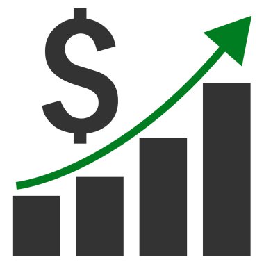 finansal rapor düz vektör simgesi