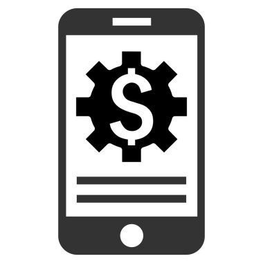 Cep Bank düz vektör simge seçenekleri