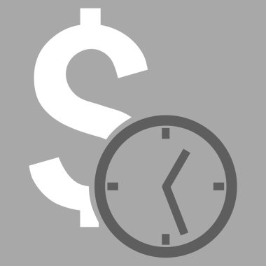 Doları kredi düz vektör simgesi