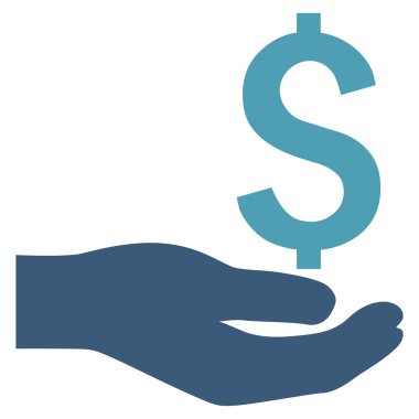 Ödeme düz vektör simgesi