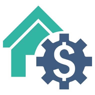 Kiralık Konut seçenekleri düz vektör simgesi