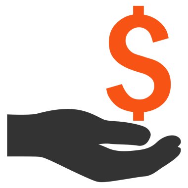 Ödeme düz vektör simgesi