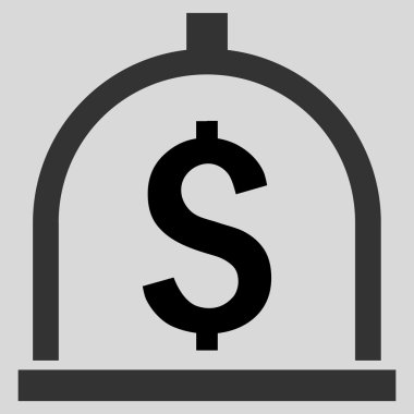 Doları mevduat düz vektör simgesi