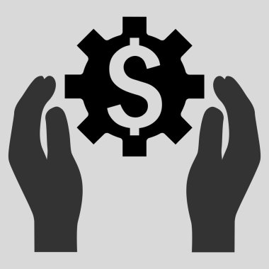 Finans sigorta seçenekleri düz vektör simgesi