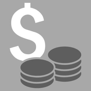 Doları nakit düz vektör simgesi