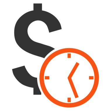 Doları kredi düz vektör simgesi