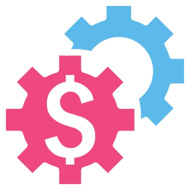 Banka ayarları düz vektör simgesi