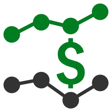 Finansal eğilimleri düz vektör simgesi