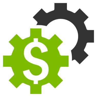 Banka ayarları düz vektör simgesi