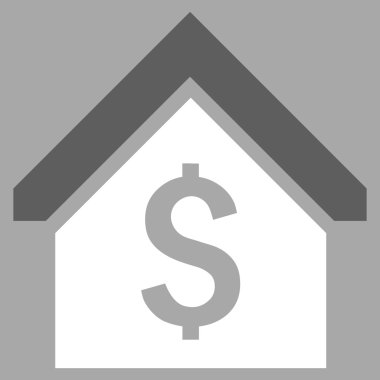 Kredi Mortgage düz vektör simgesi