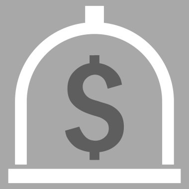 Doları mevduat düz vektör simgesi