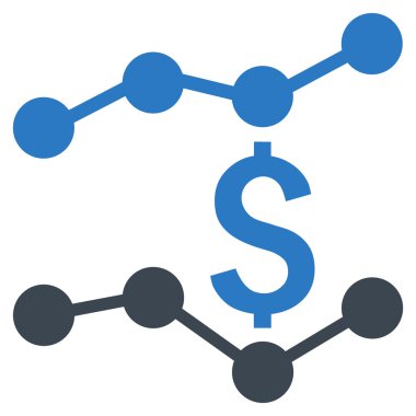 Finansal eğilimleri düz vektör simgesi