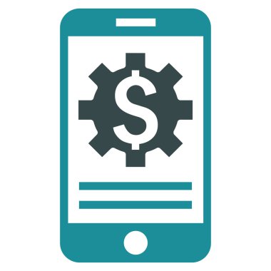 Cep Bank düz vektör simge seçenekleri