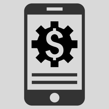 Cep Bank düz vektör simge seçenekleri