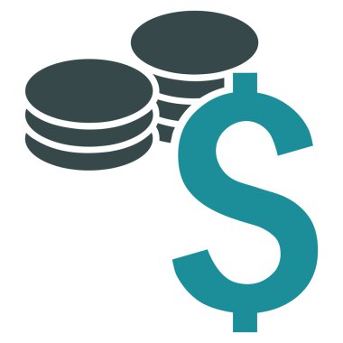 Dolar paraları düz vektör simgesi