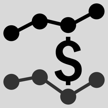 Finansal eğilimleri düz vektör simgesi