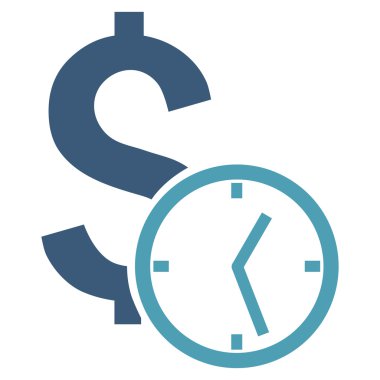 Doları kredi düz vektör simgesi