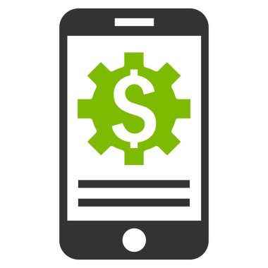 Cep Bank düz vektör simge seçenekleri