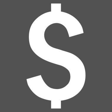Doları sembolü düz vektör simgesi